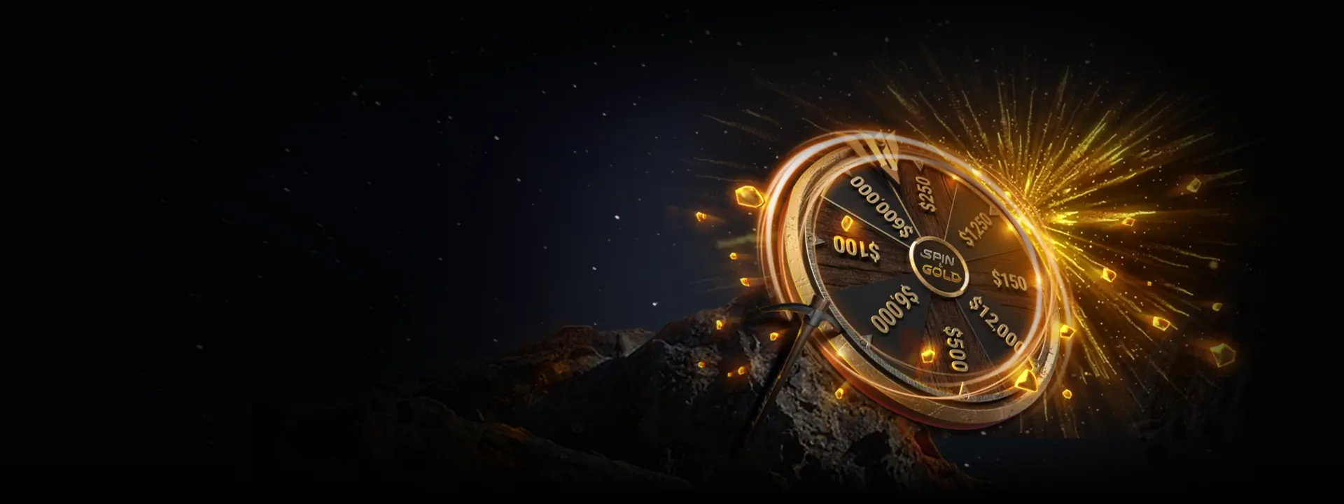 Multiplikator-Rad des Spin & Gold Formats, Werbegrafik des Anbieters